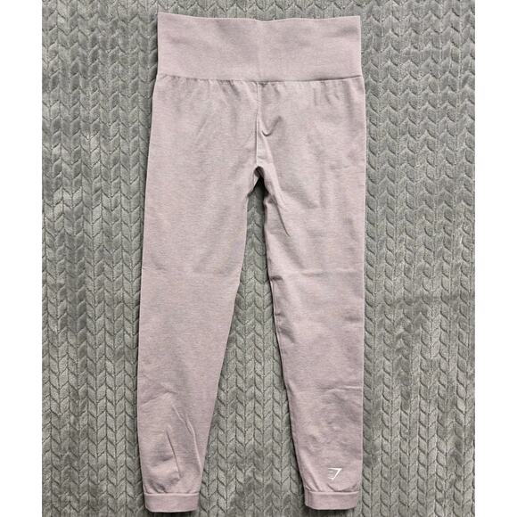 Gymshark Leggings‎ Women’s Small Seamless 2.0 Heather Pink Stretch 23” Inseam - Picture 5 of 6
